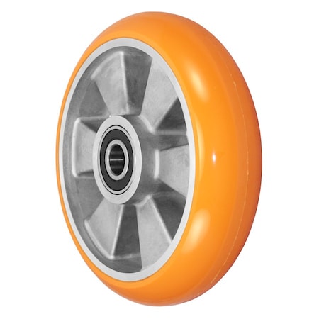 Durastar Wheel, 8X2 Sirius Dua Premium Polyurethane, Aluminum (Donut, Yellow), W 820DUA64M-W
